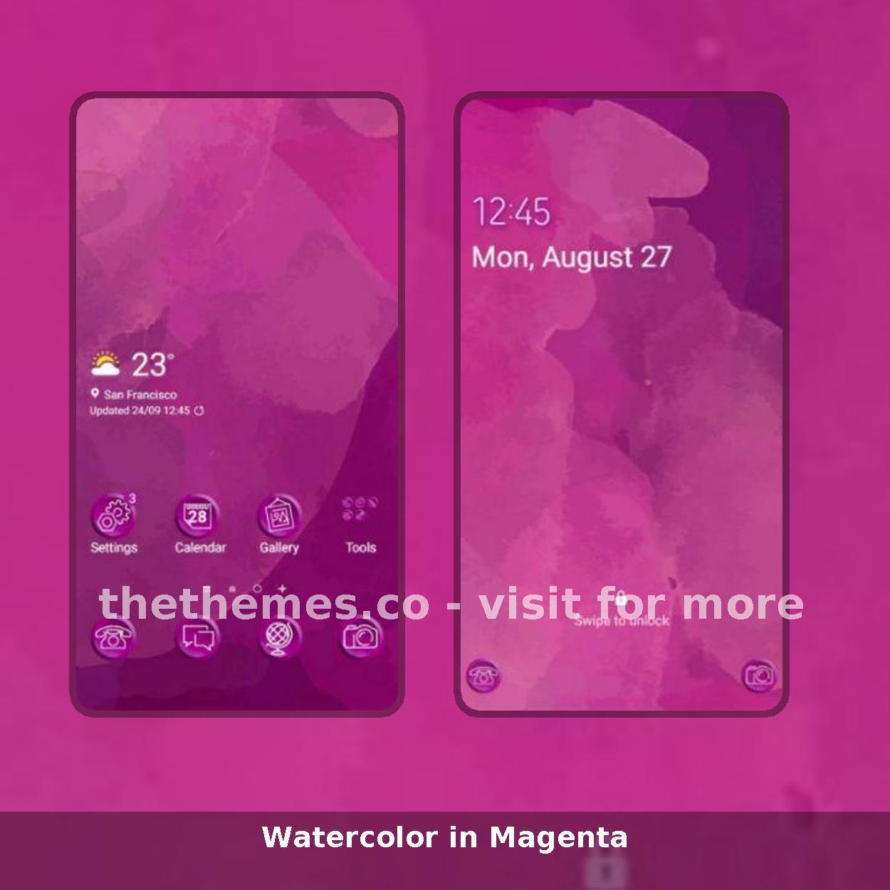 Watercolor in Magenta