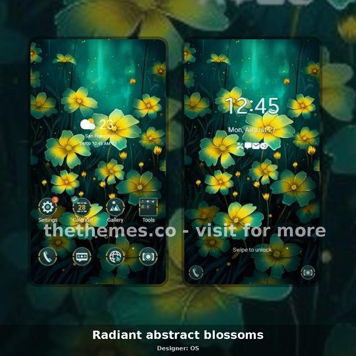 Radiant abstract blossoms
