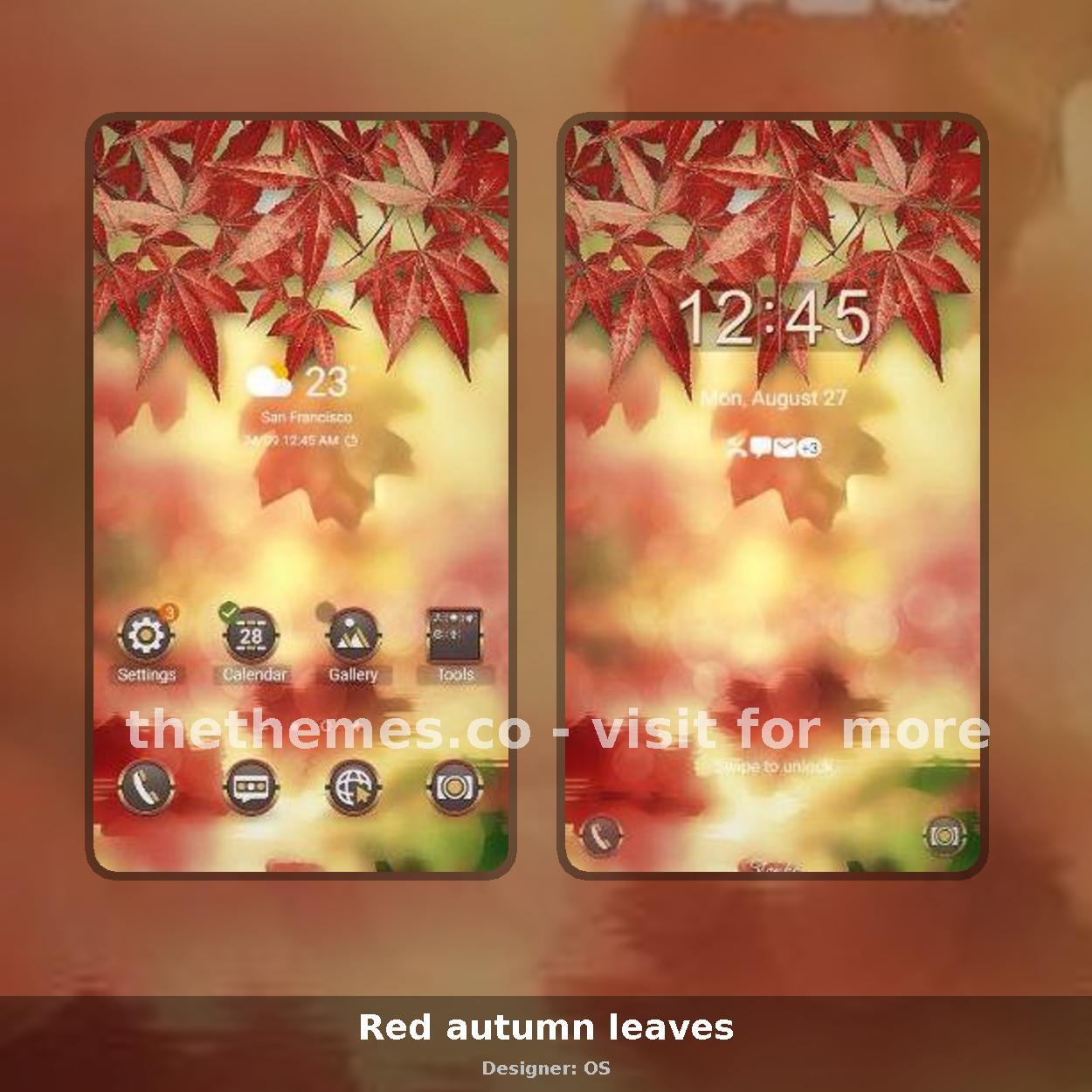 Red autumn leaves