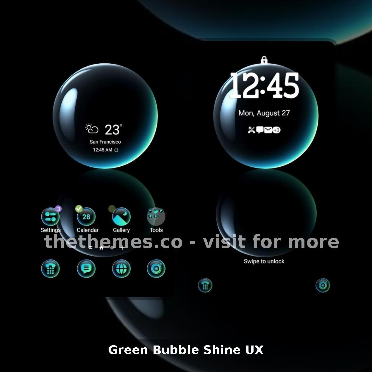 Green Bubble Shine UX