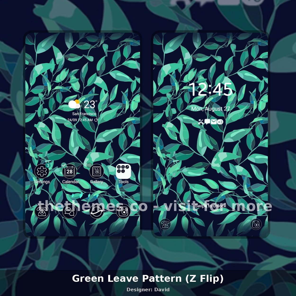 Green Leave Pattern (Z Flip)