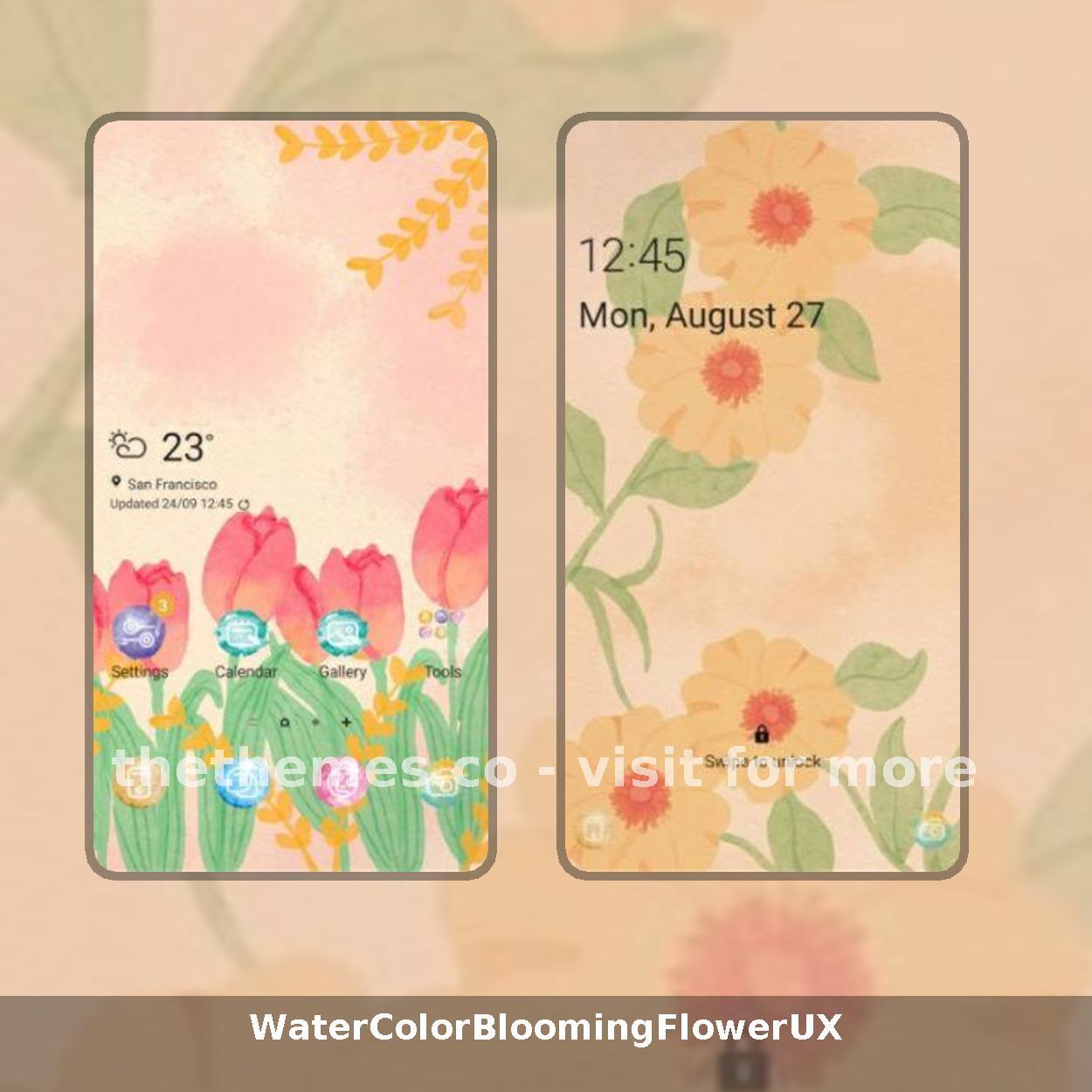 WaterColorBloomingFlowerUX