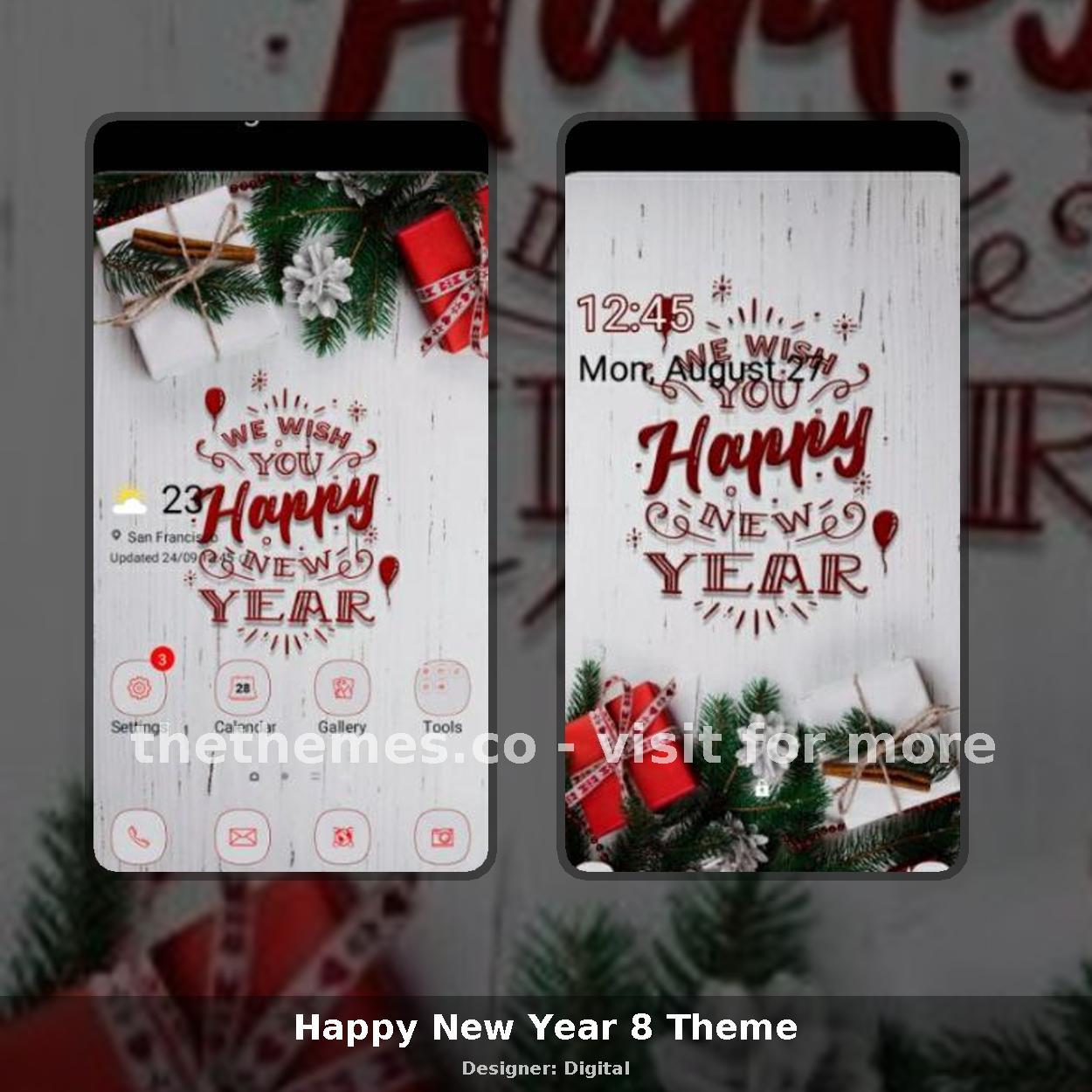 Happy New Year 8 Theme