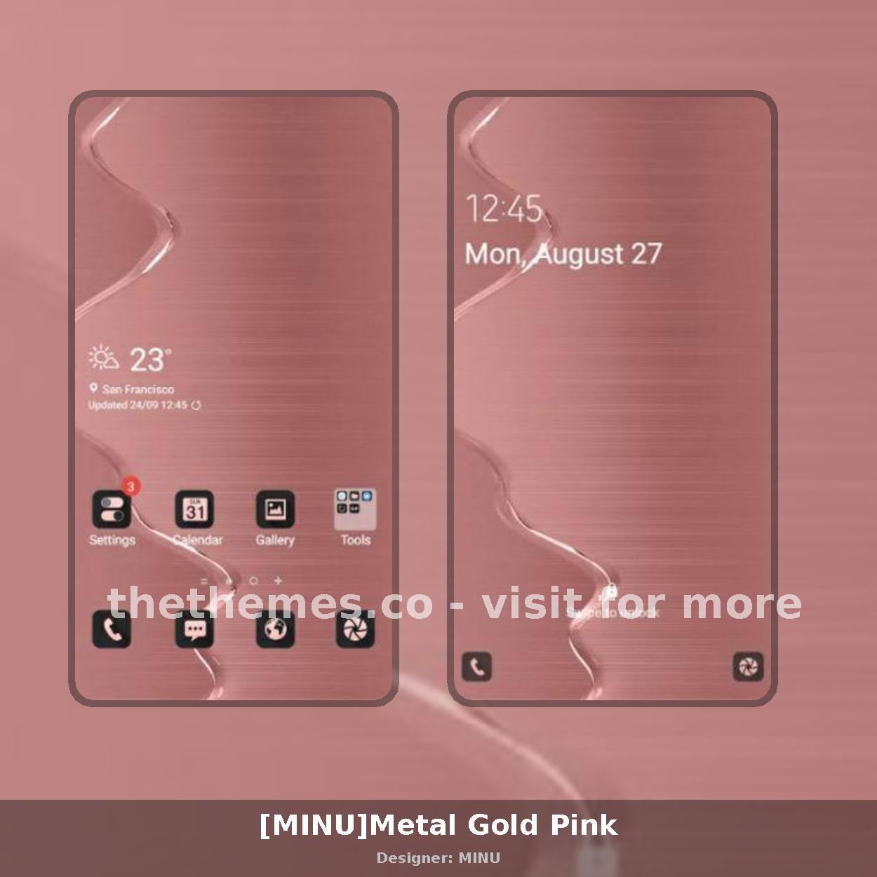 [MINU]Metal Gold Pink