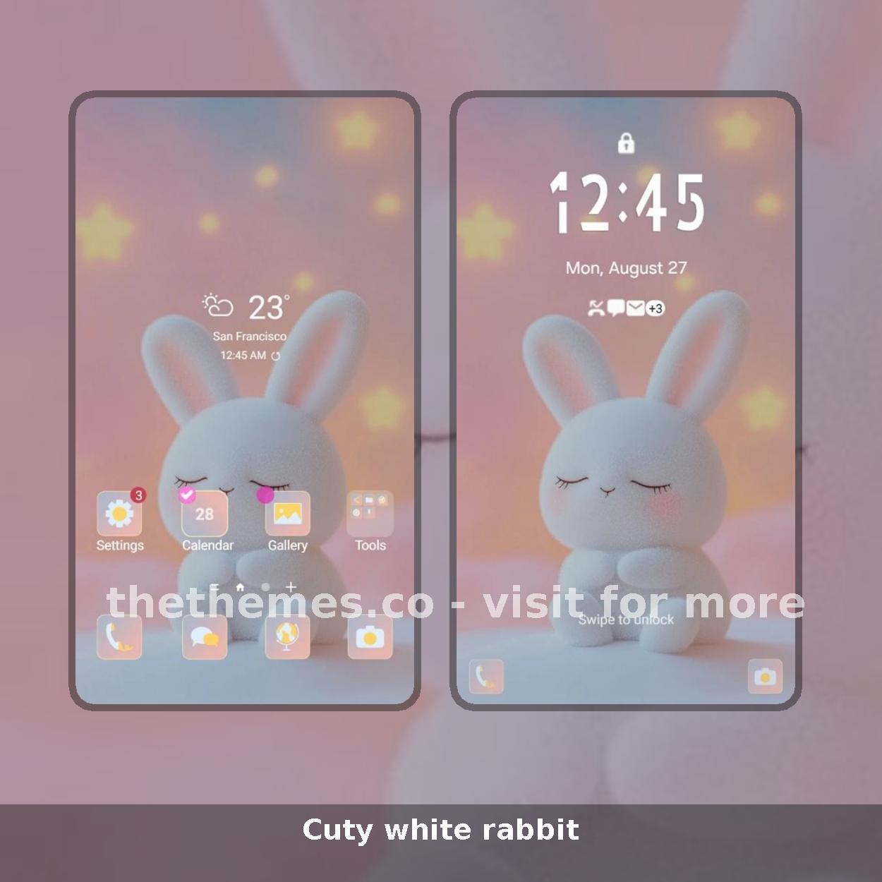 Cuty white rabbit