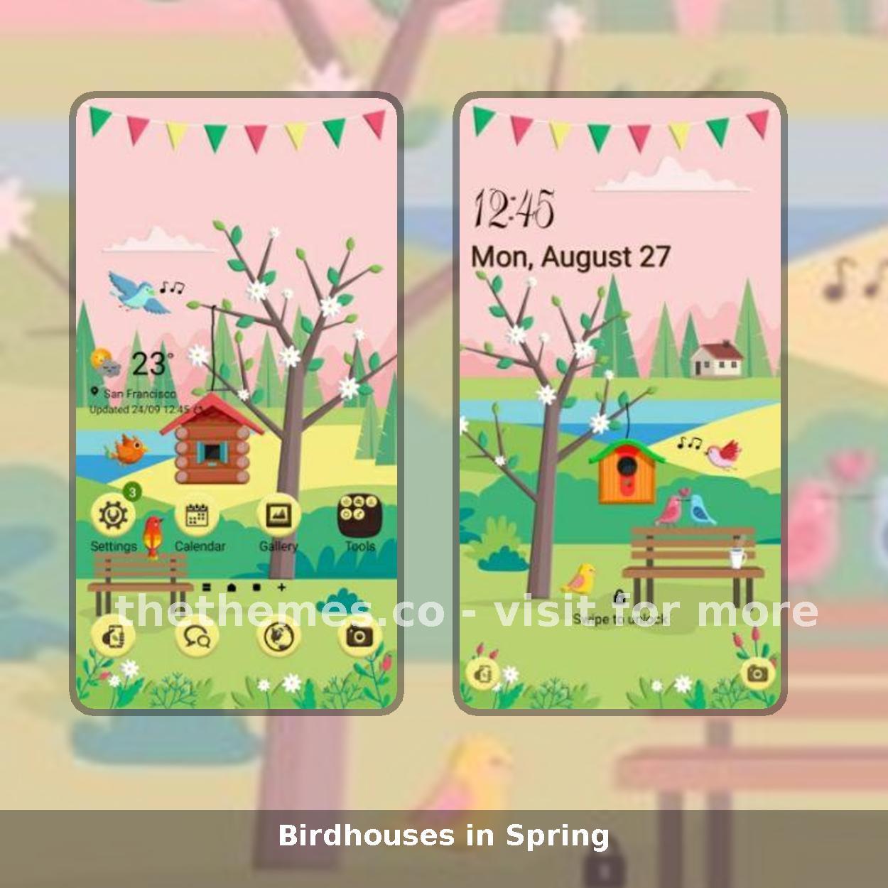 Birdhouses in Spring
