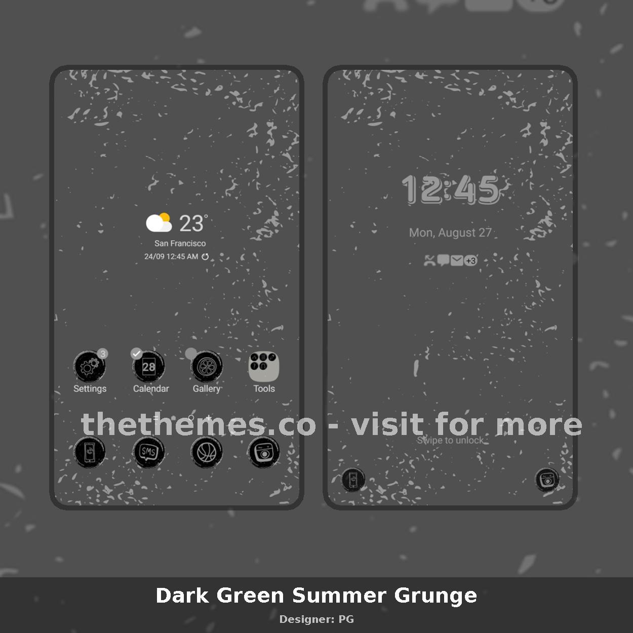 Dark Green Summer Grunge