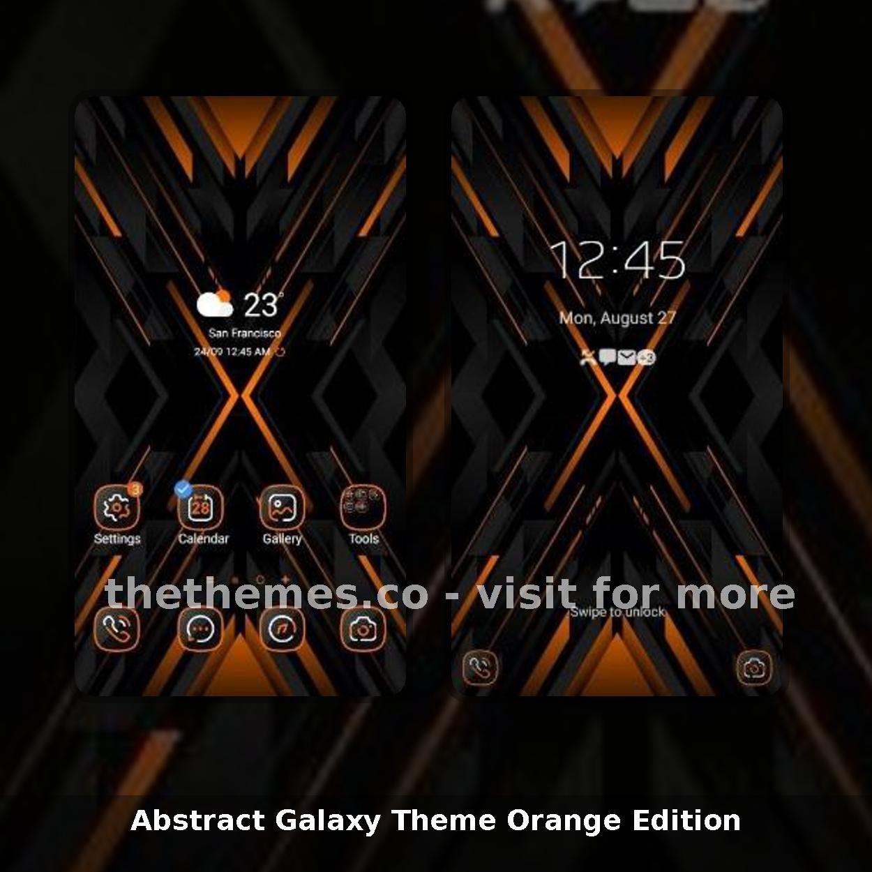 Abstract Galaxy Theme Orange Edition