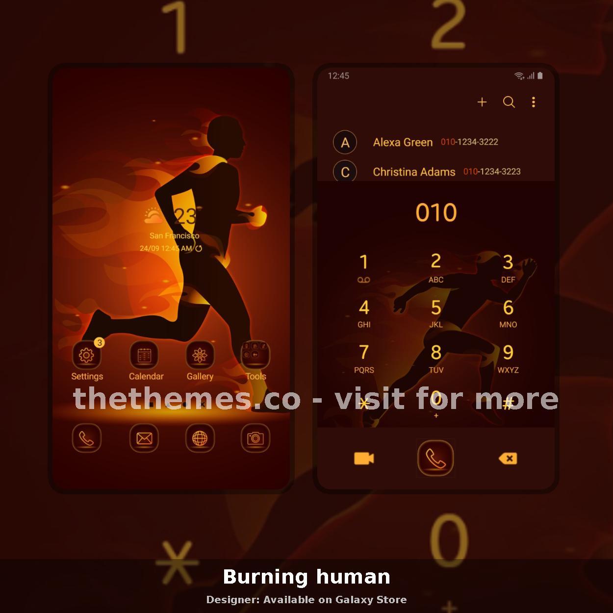 Burning human
