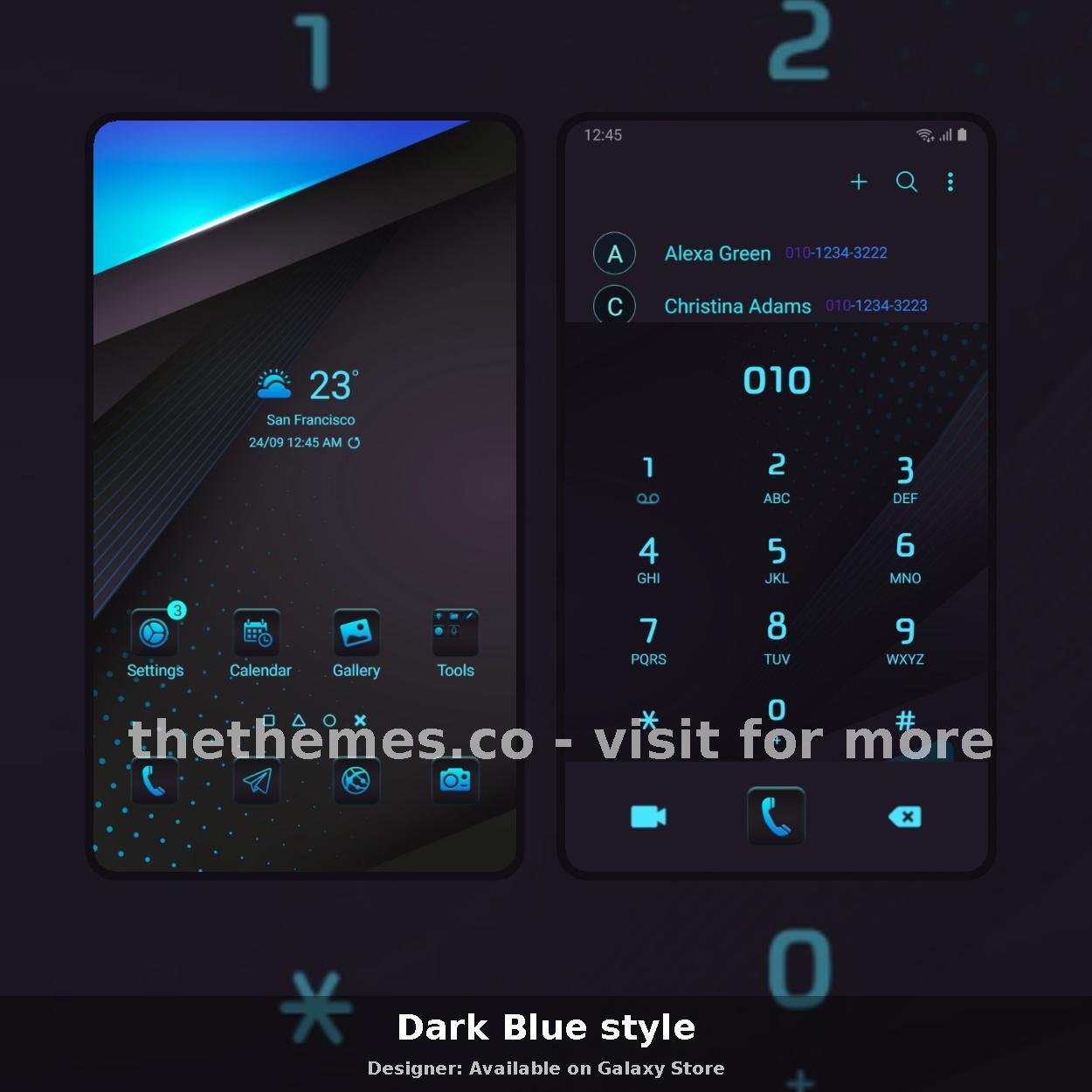 Dark Blue style