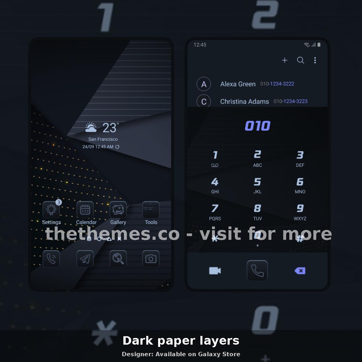 Dark paper layers