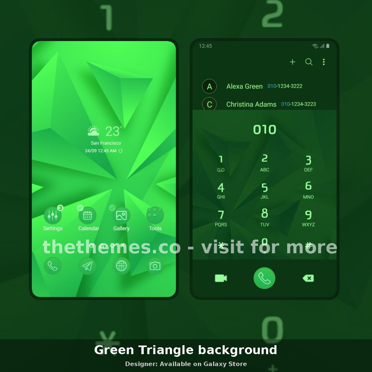 Green Triangle background
