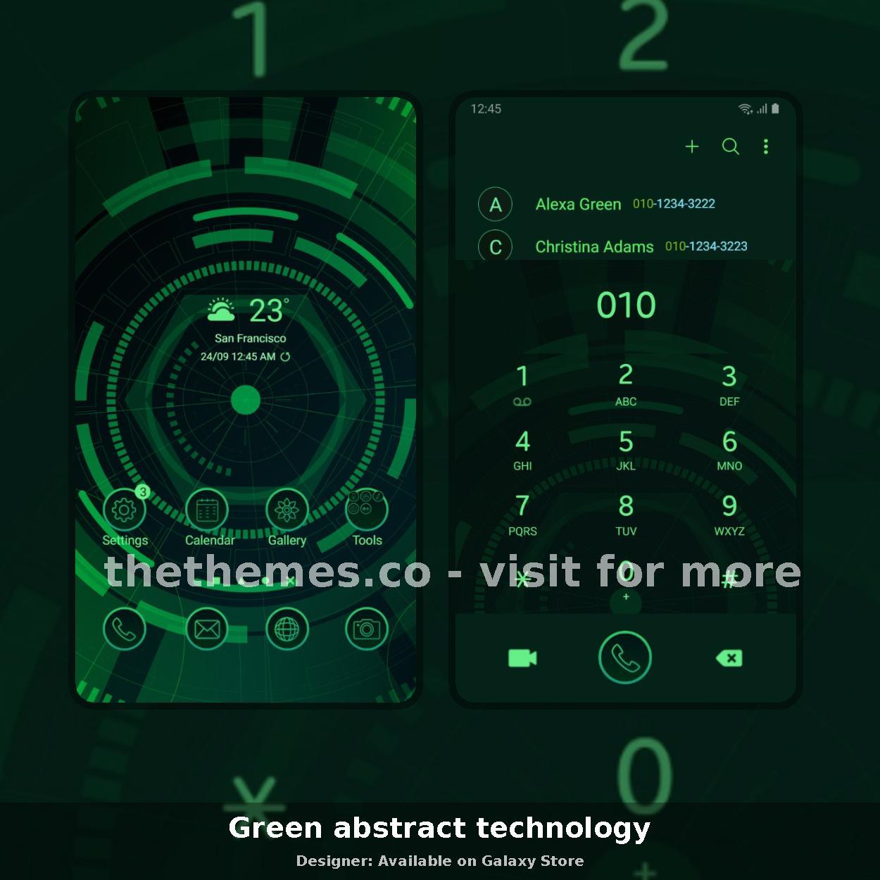 Green abstract technology