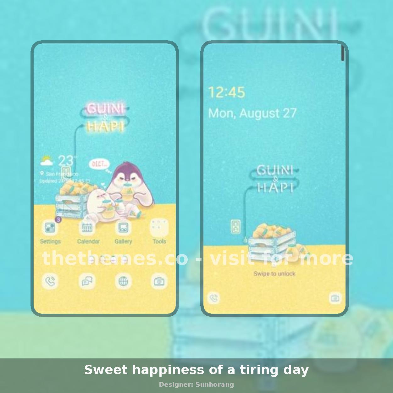 Sweet happiness of a tiring day