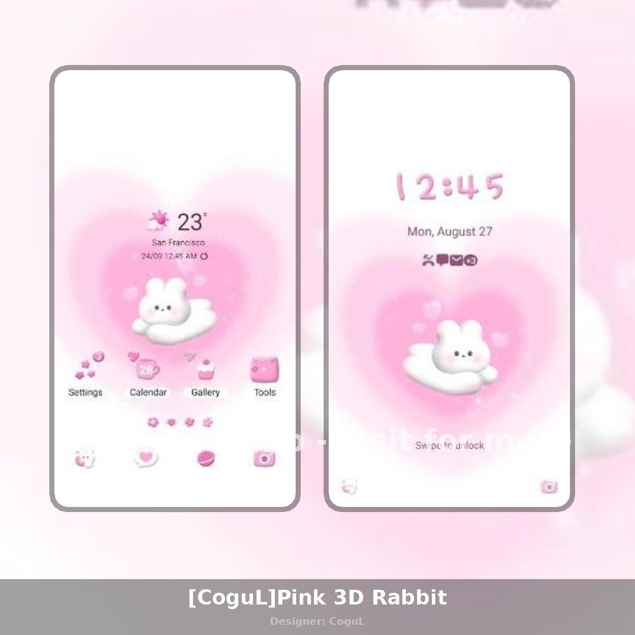 [CoguL]Pink 3D Rabbit