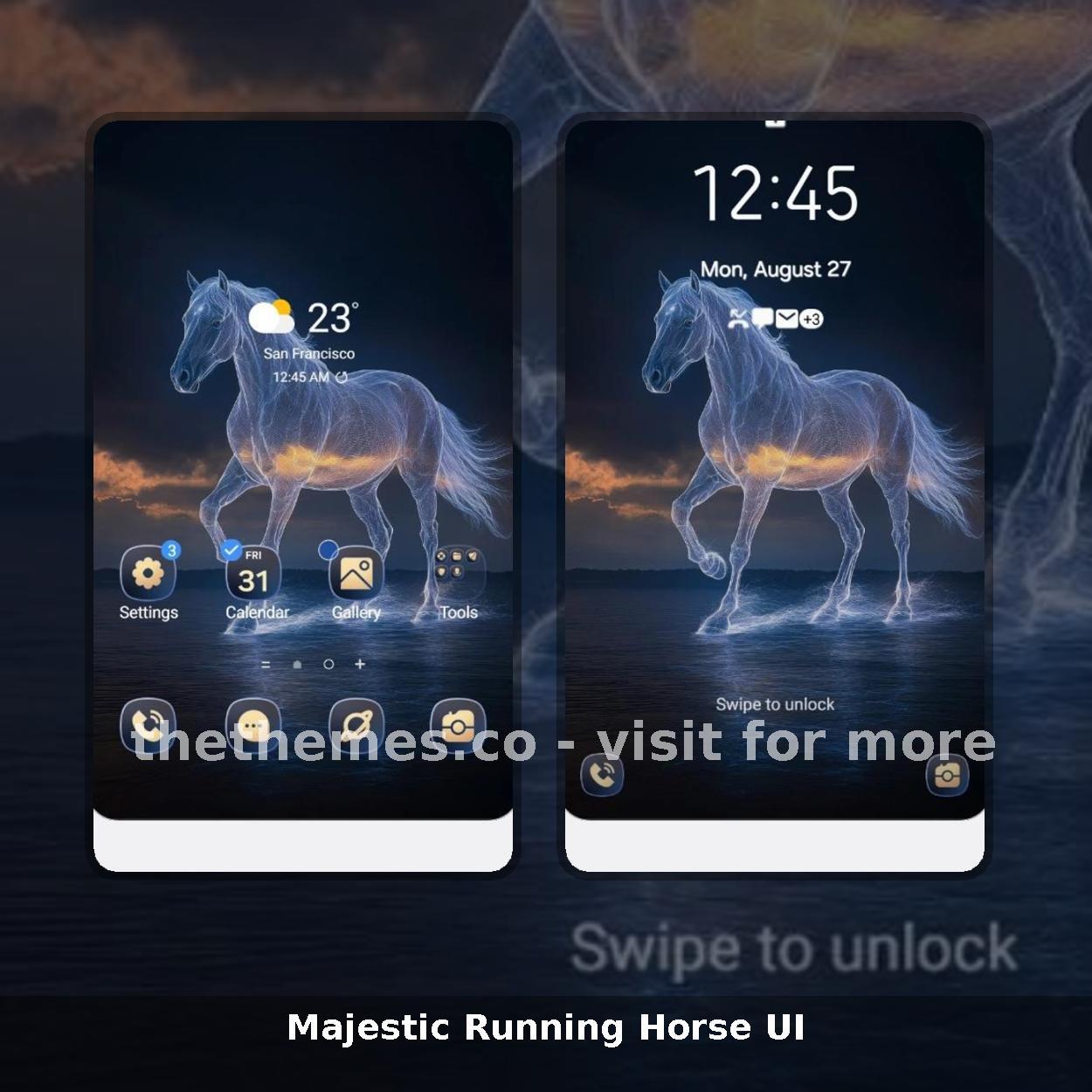 Majestic Running Horse UI