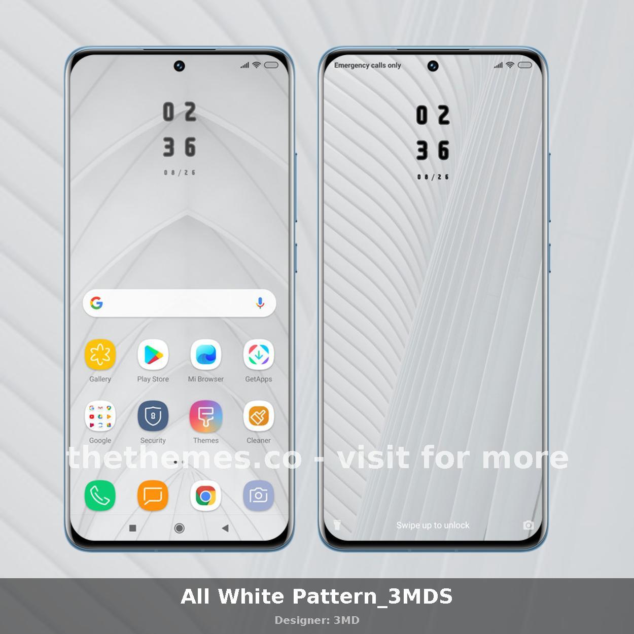 All White Pattern_3MDS