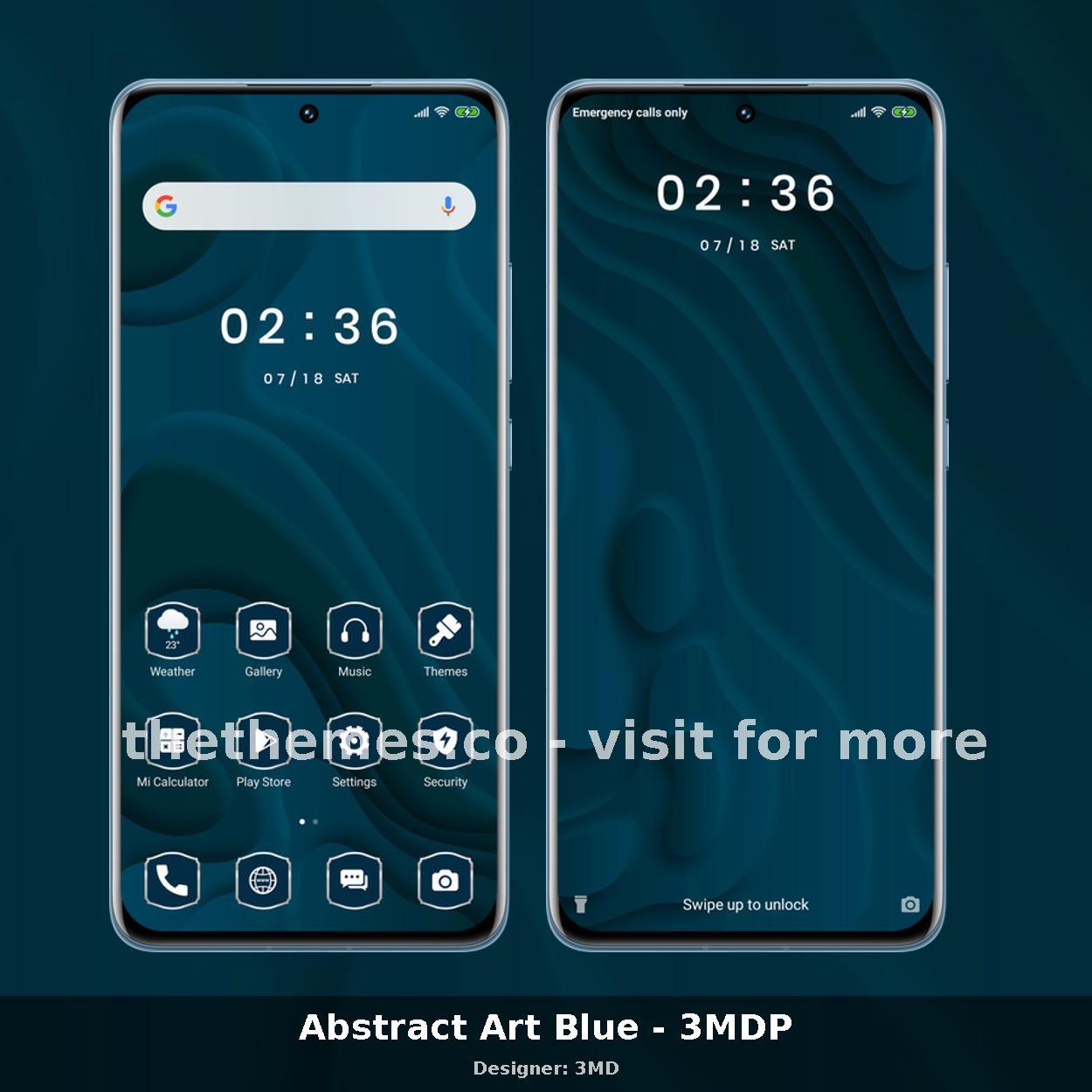 Abstract Art Blue - 3MDP