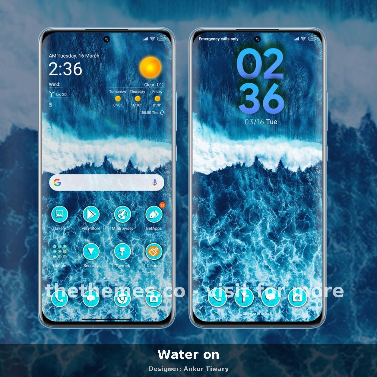 Water on