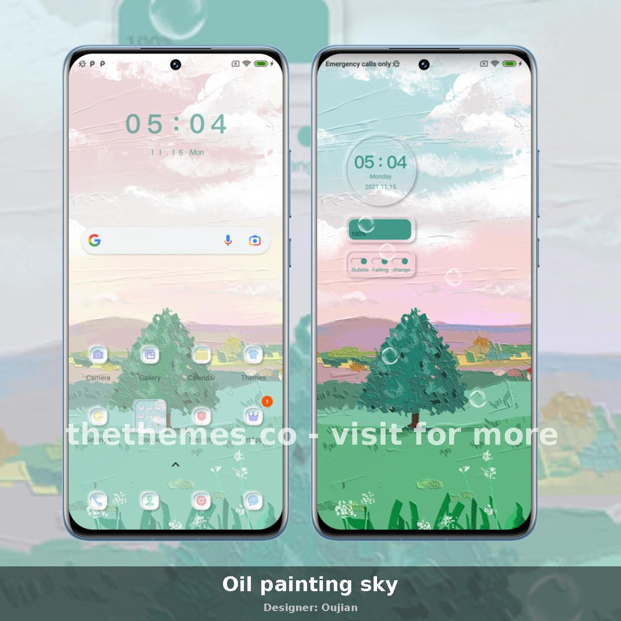 Oil painting sky