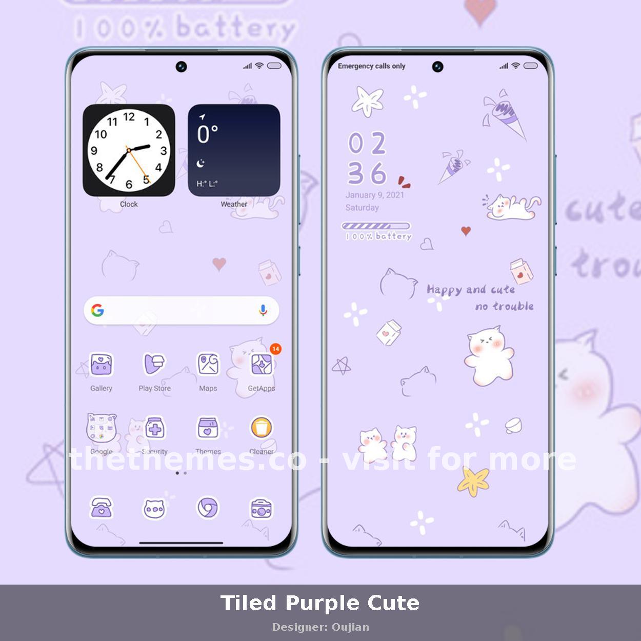 Tiled Purple Cute