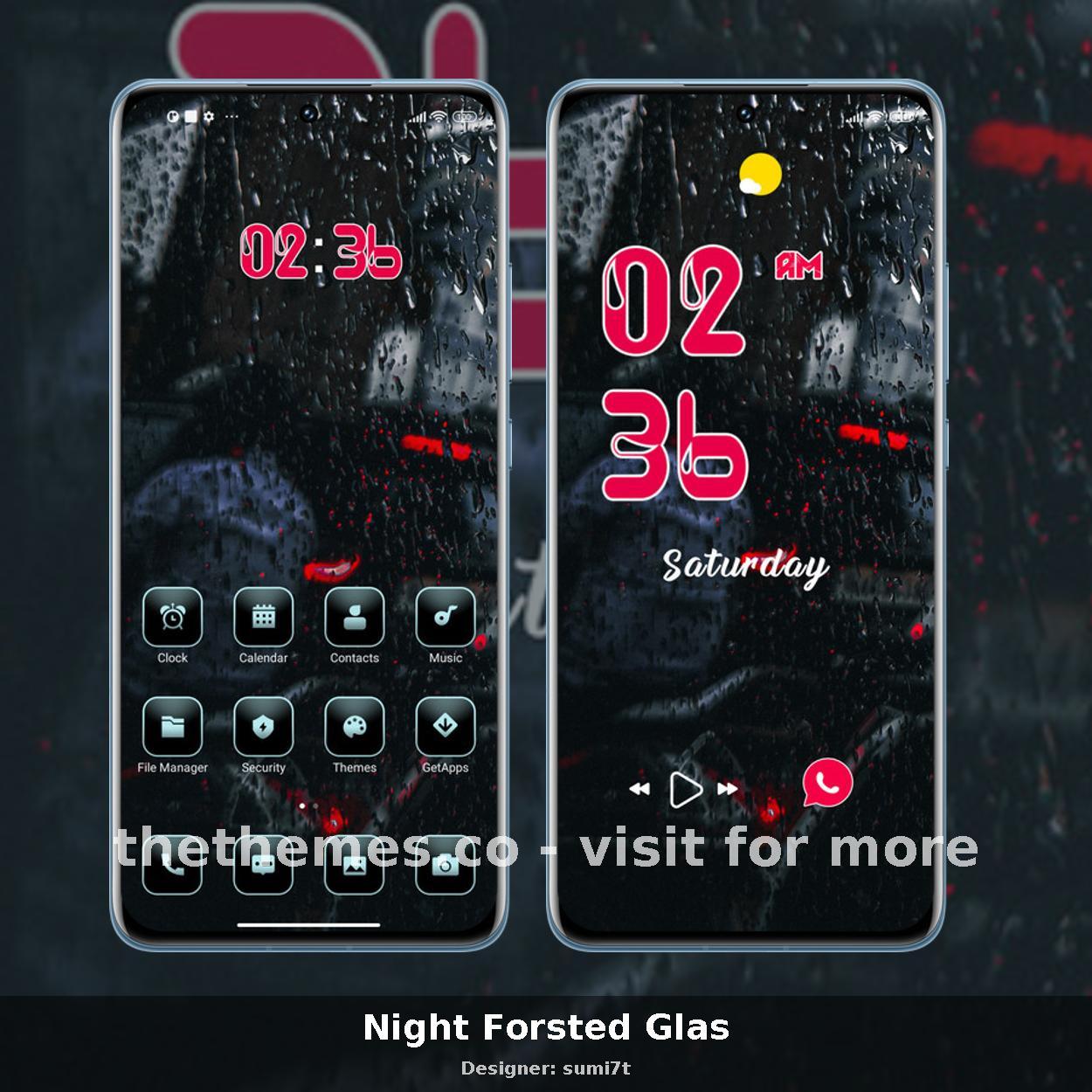 Night Forsted Glas