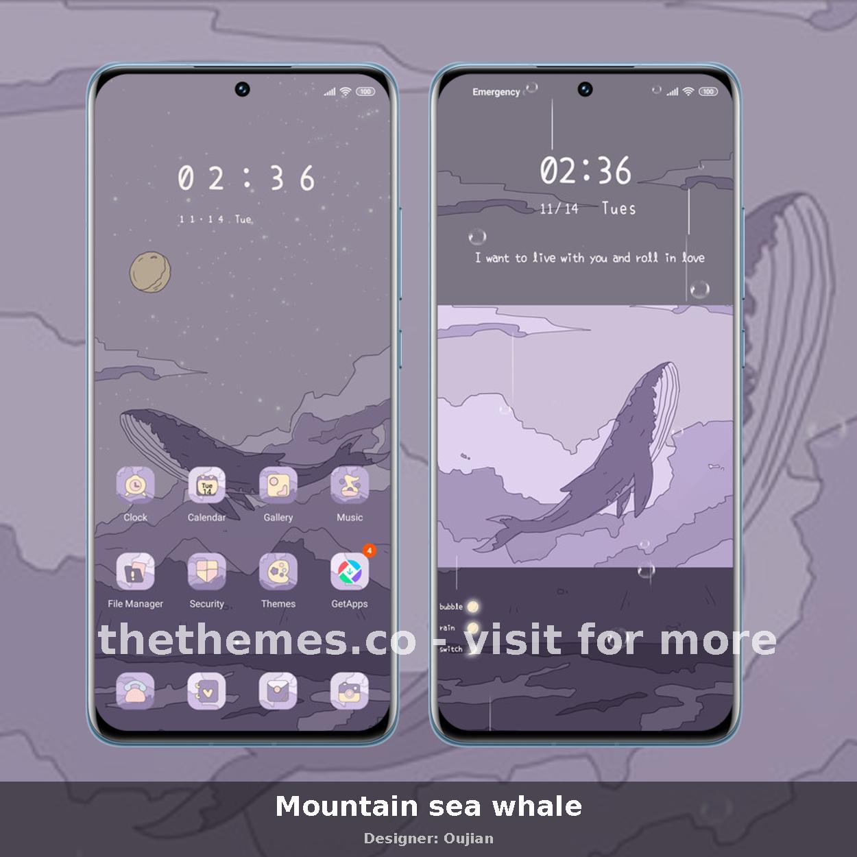Mountain sea whale