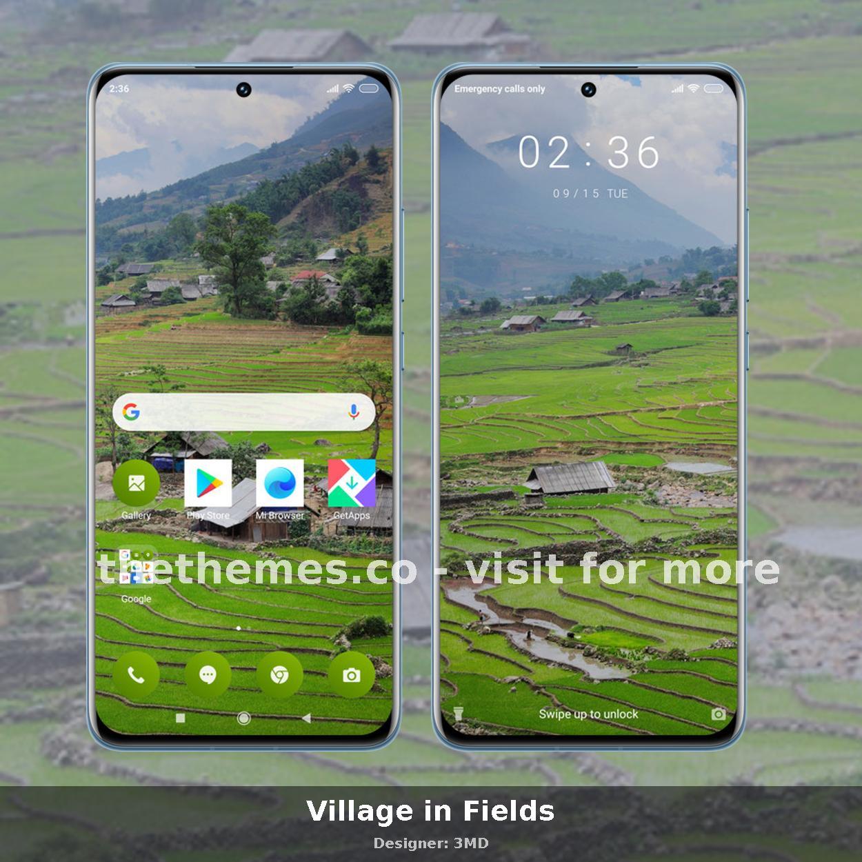 Village in Fields