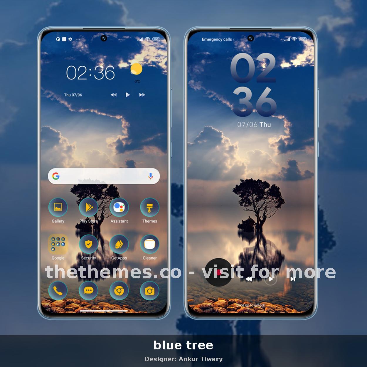 blue tree