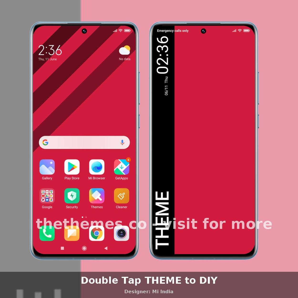 Double Tap THEME to DIY