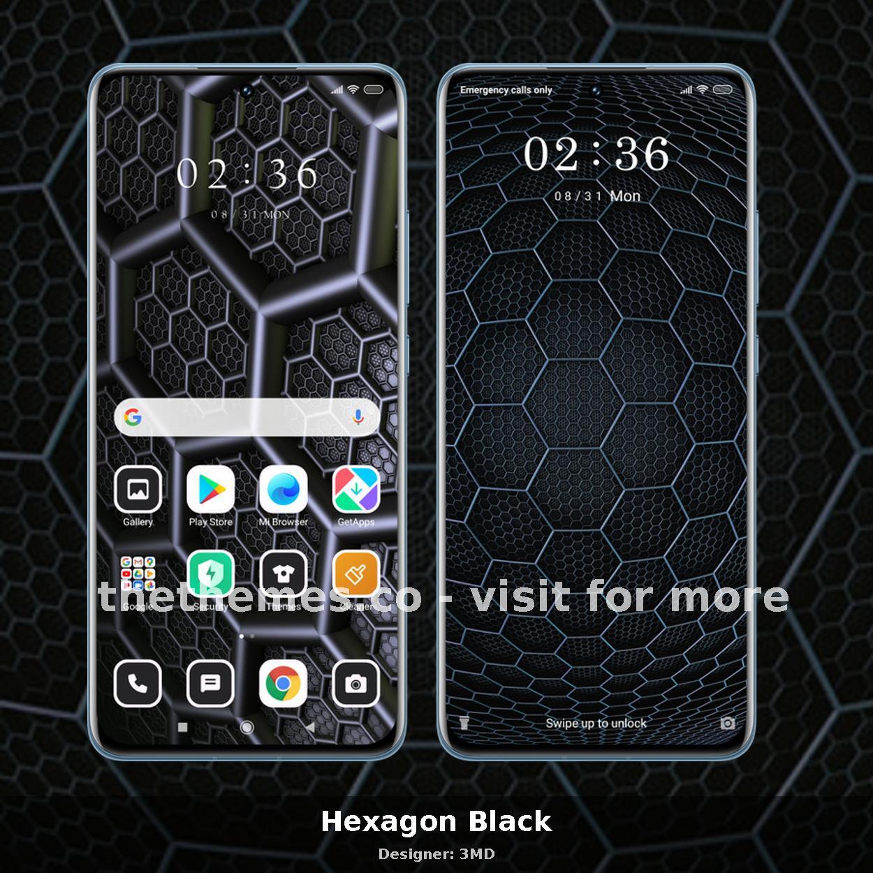 Hexagon Black