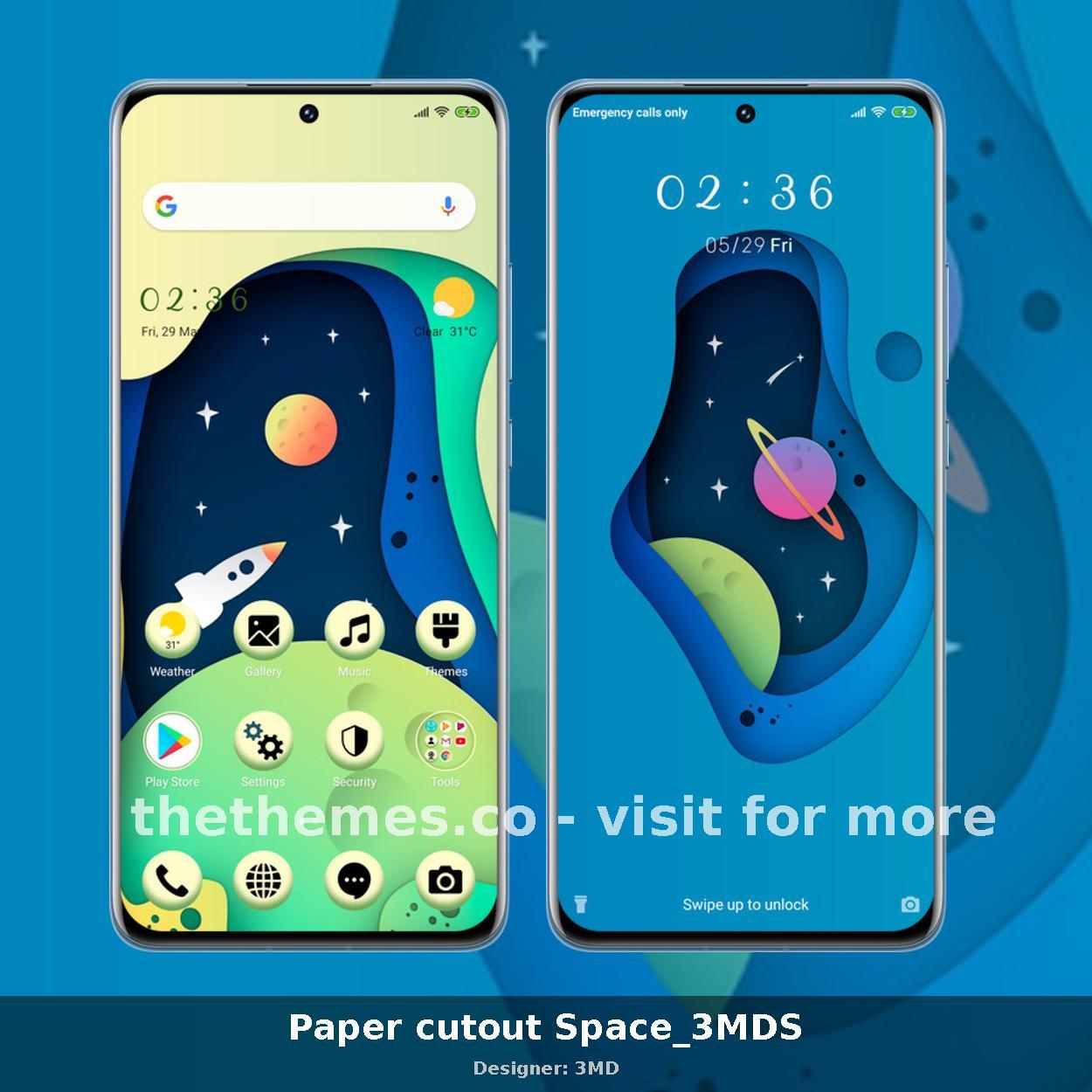 Paper cutout Space_3MDS