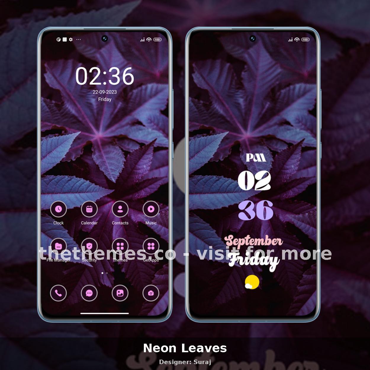 Neon Leaves