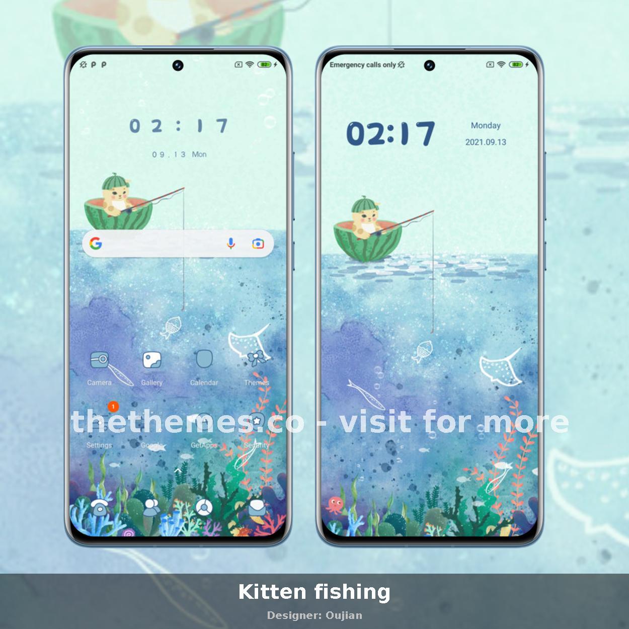 Kitten fishing