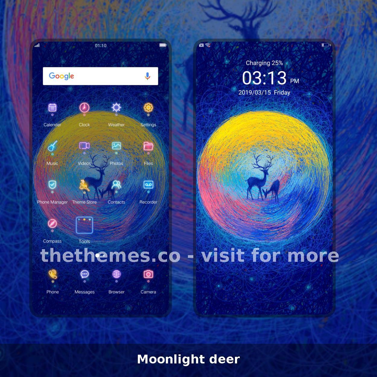 Moonlight deer