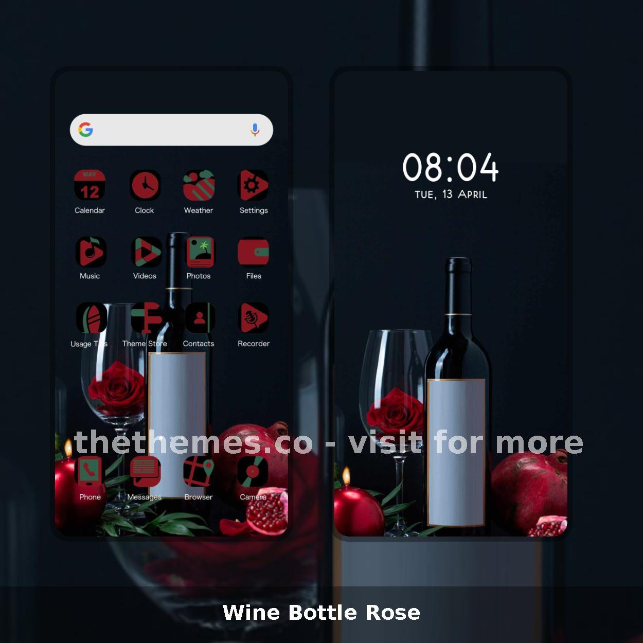 Wine Bottle Rose