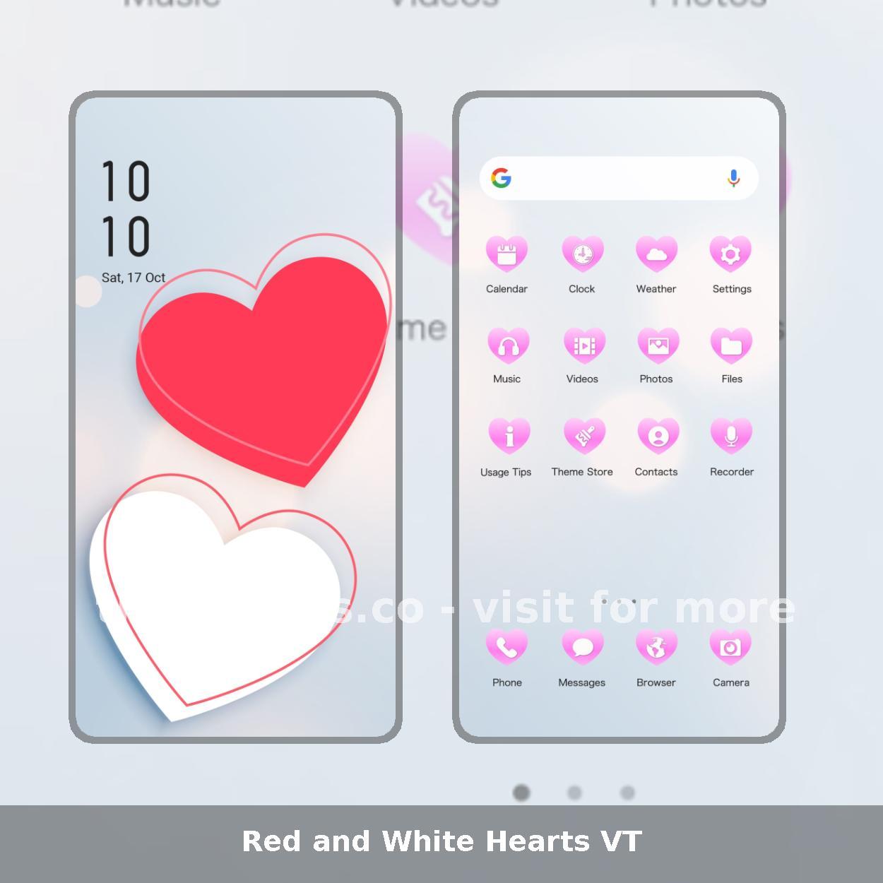 Red and White Hearts VT