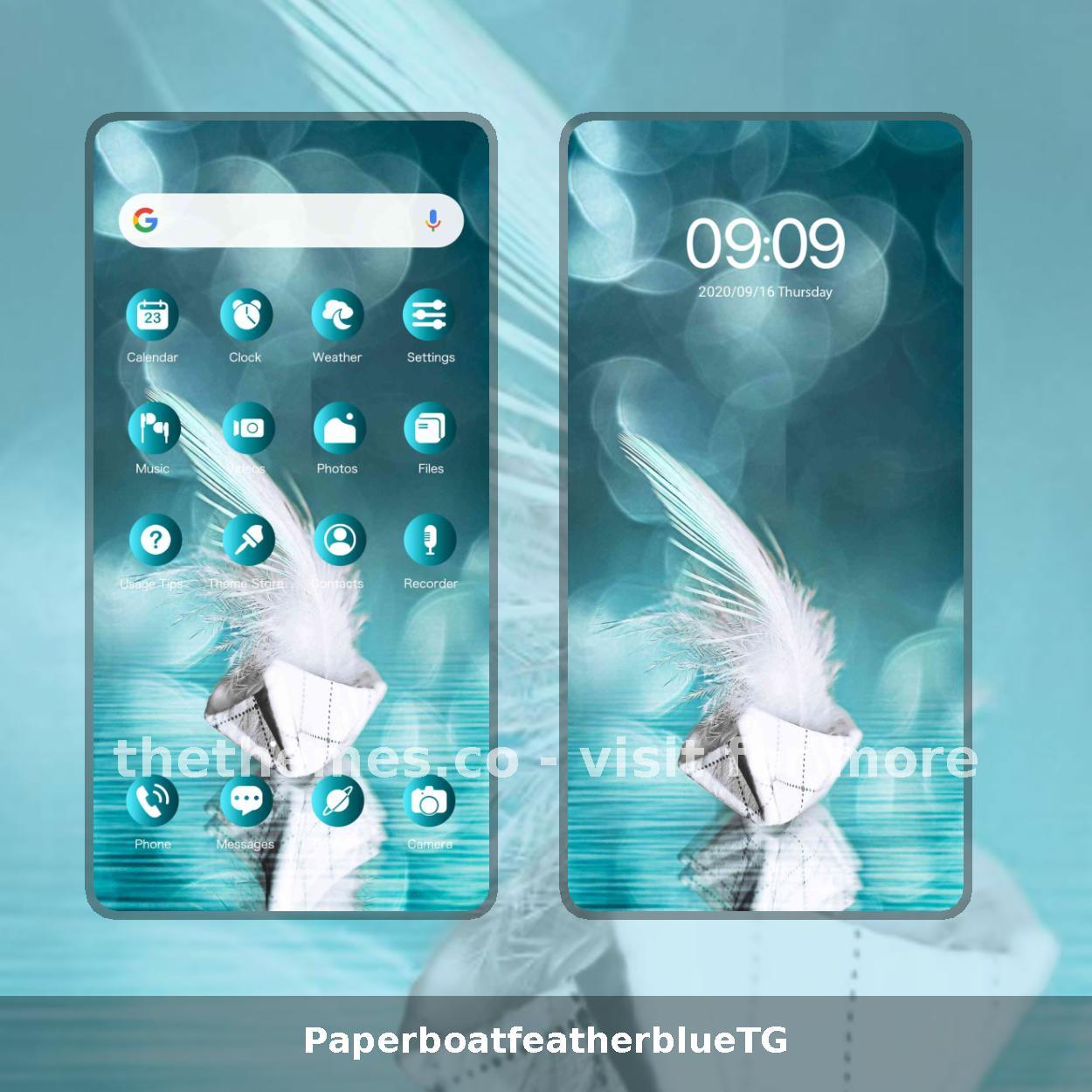 PaperboatfeatherblueTG