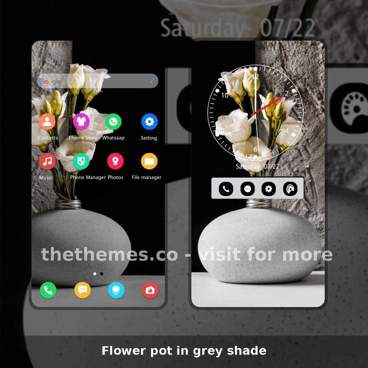 Flower pot in grey shade