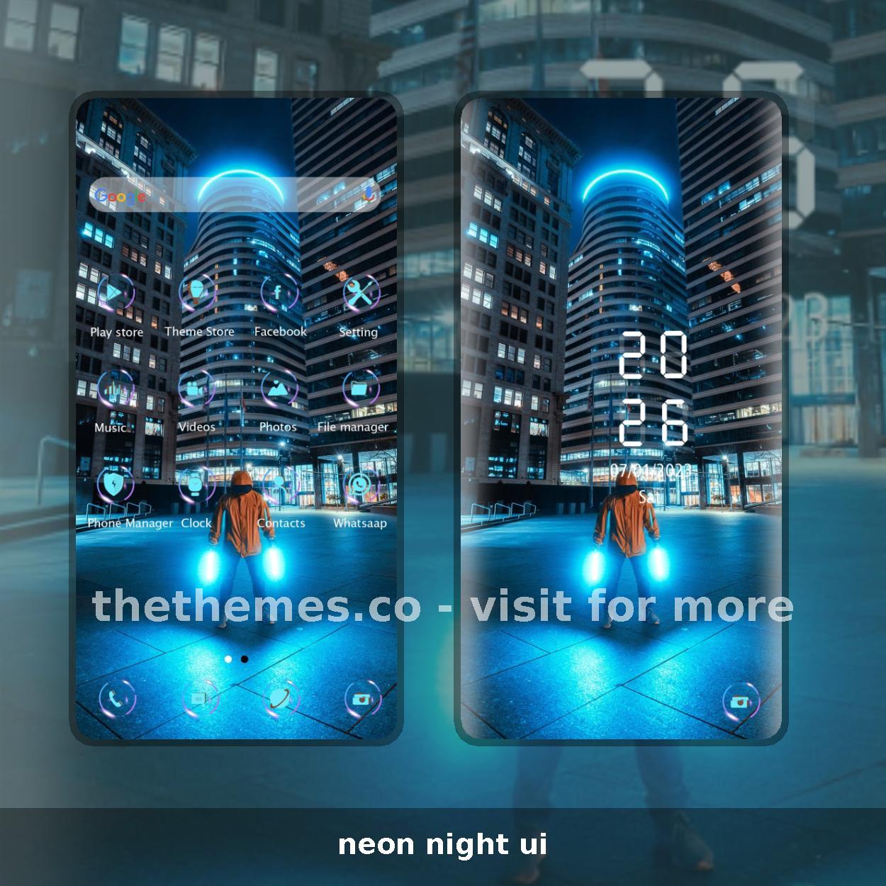 neon night ui