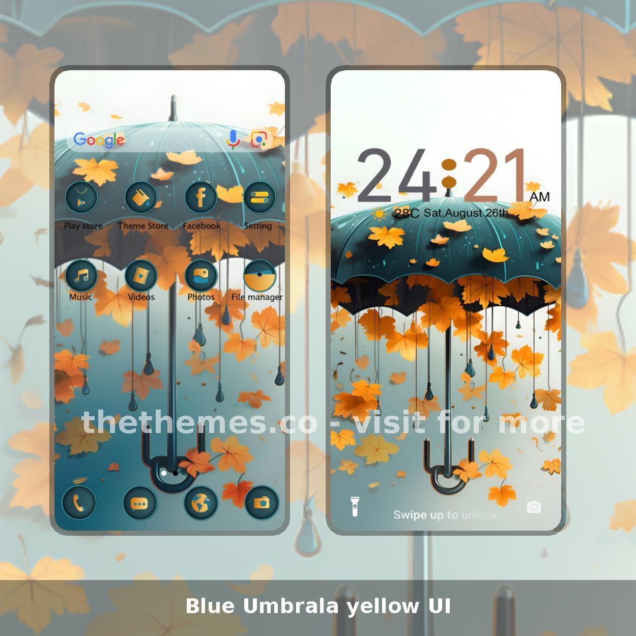 Blue Umbrala yellow UI