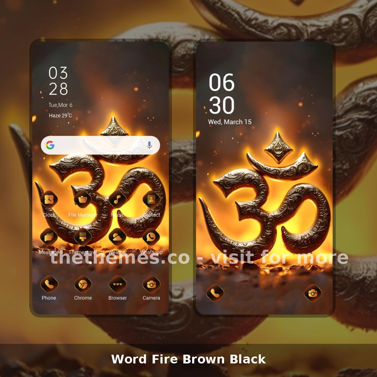 Word Fire Brown Black