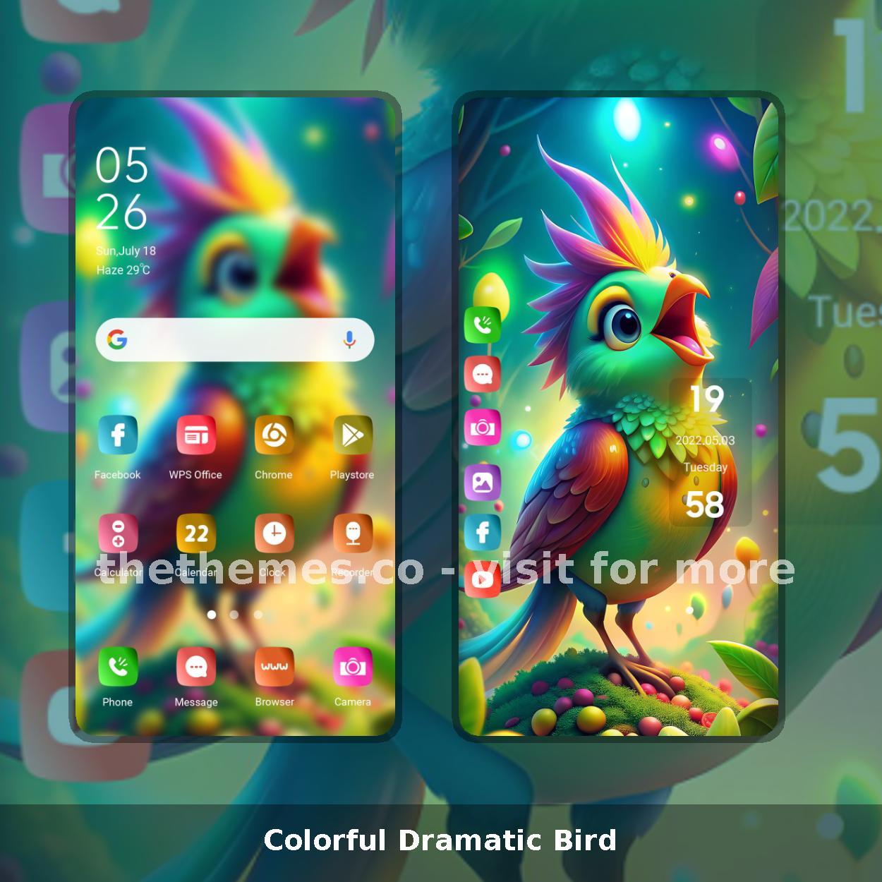 Colorful Dramatic Bird