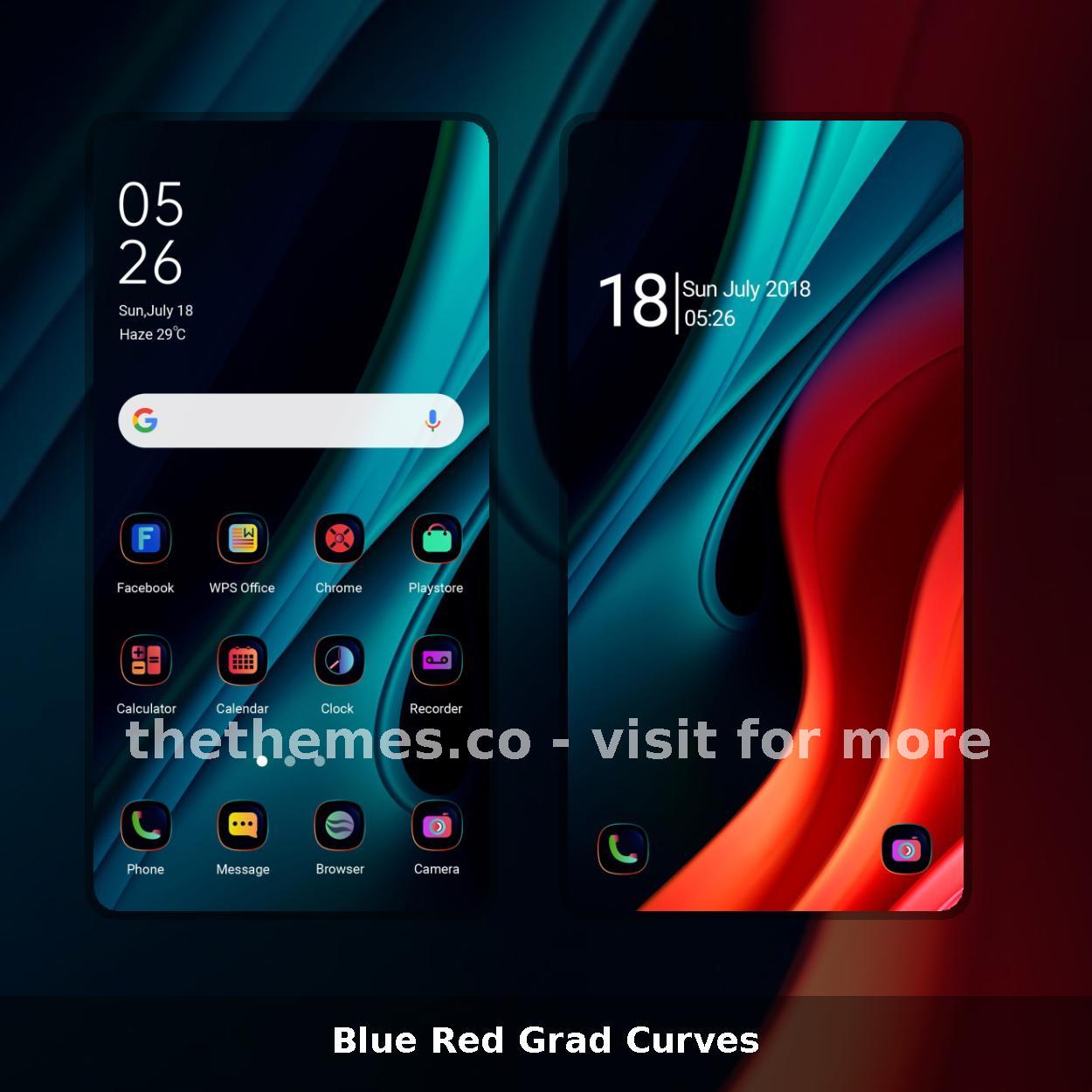 Blue Red Grad Curves